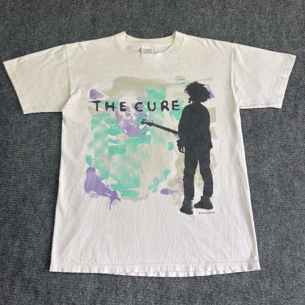 Vintage 1986 The Cure Boys Don't Cry Wild Oats Band T-Shirt White Large